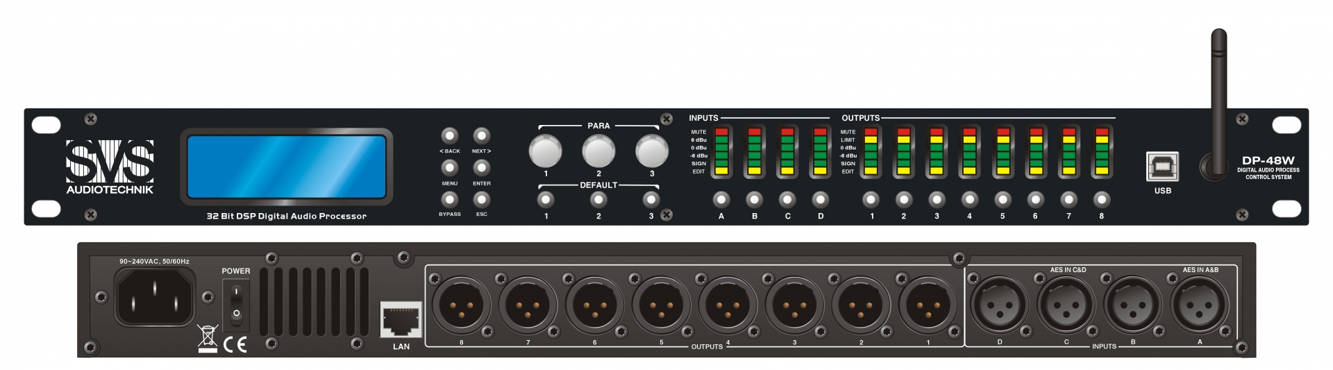 SVS Audiotechnik DP-48W Цифровой процессор: 4 входа 8 выходов в Катав-Ивановске
