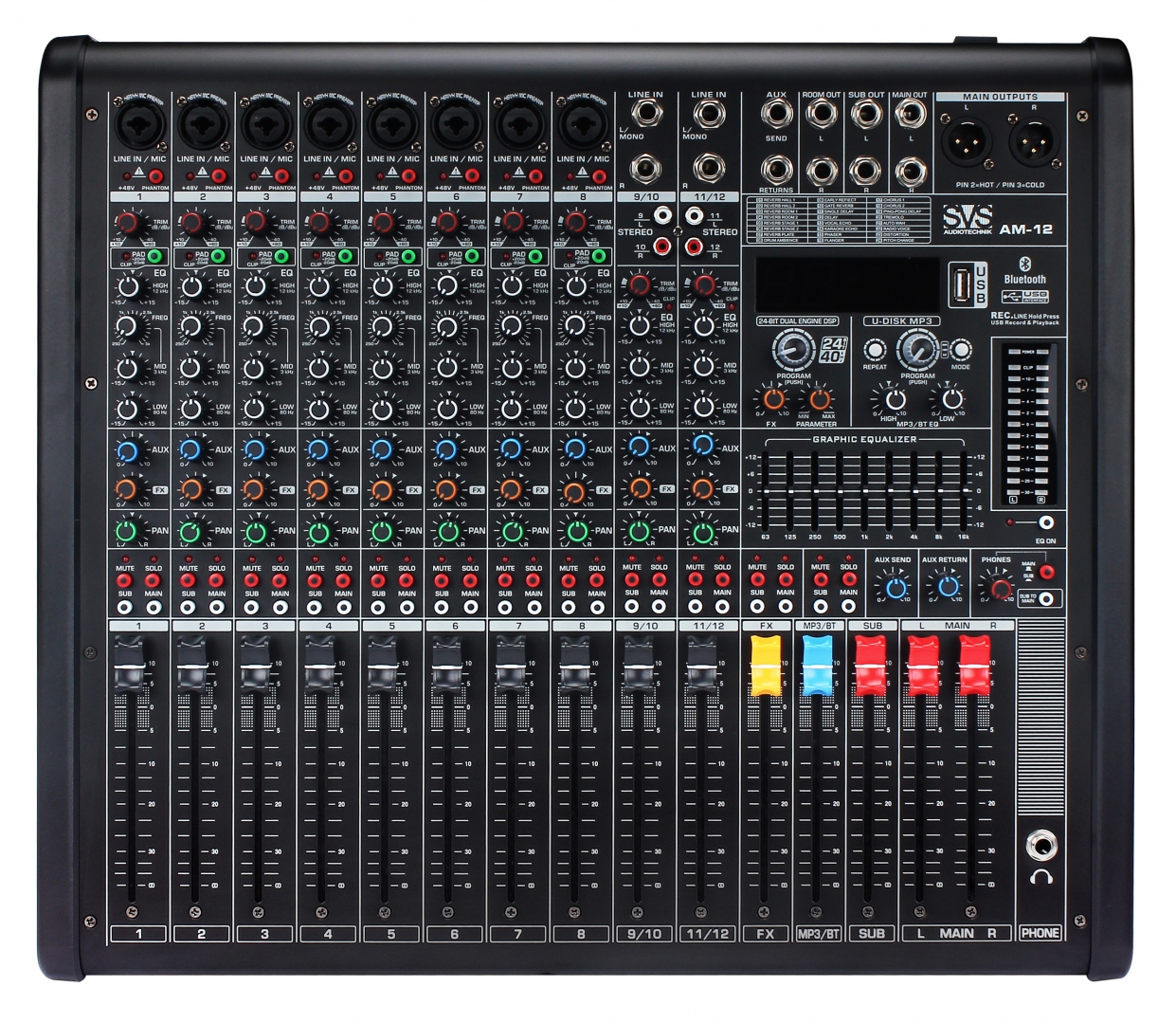 SVS Audiotechnik mixers AM-12 Микшерный пульт аналоговый, 12-канальный в Катав-Ивановске
