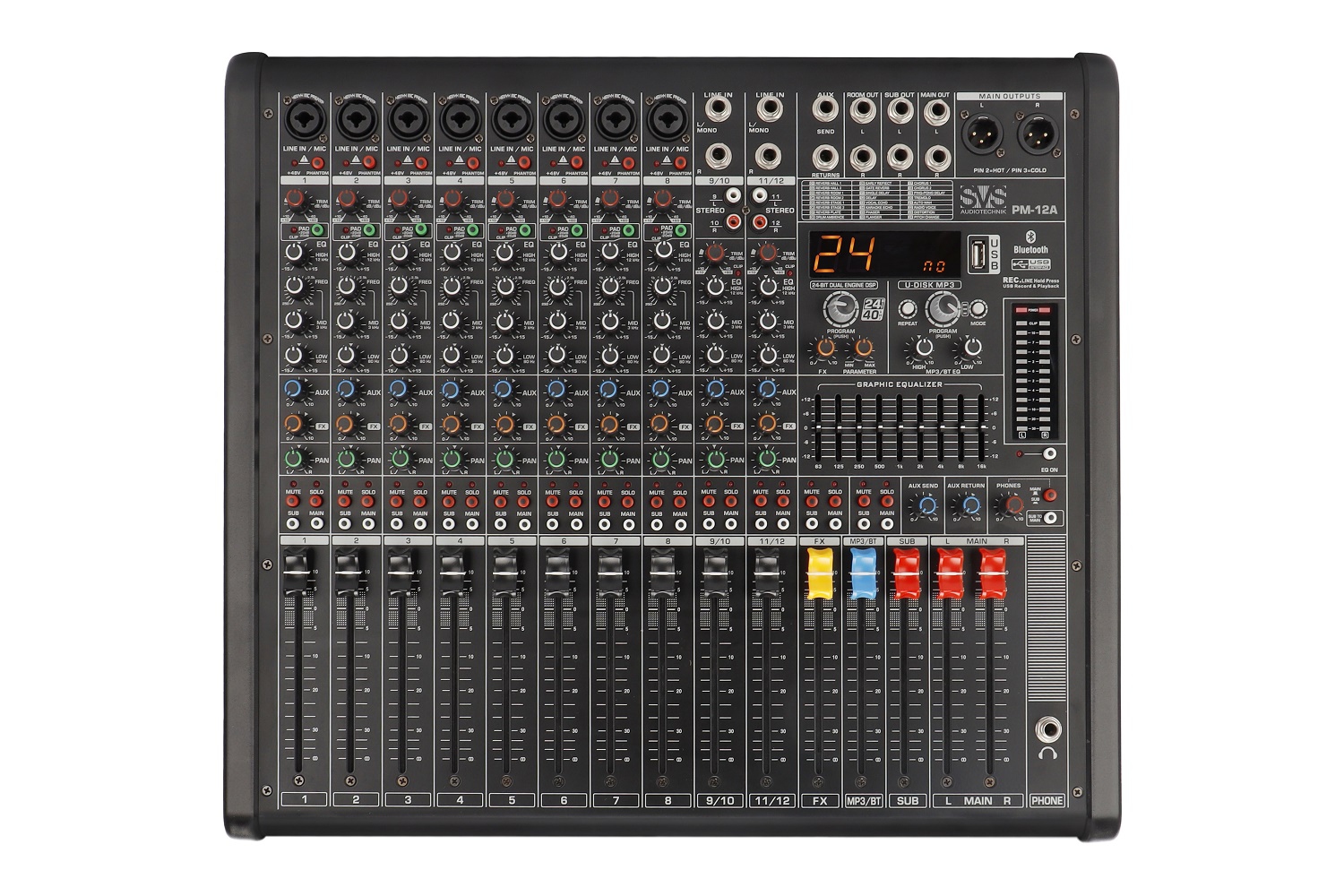 SVS Audiotechnik mixers PM-12A Активный аналоговый микшерный пульт, 12-канальный в Катав-Ивановске